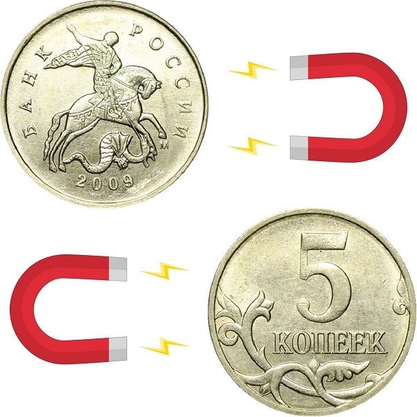 5 Российских копеек (2009_М) Y# Магнитная