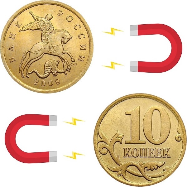 Russia 10 Russian kopeks (2009_SP) Y# Magnetic