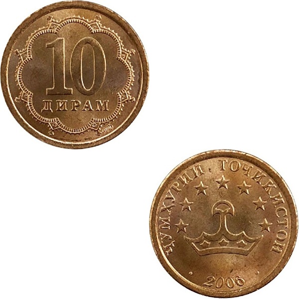 Таджикистан 10 Таджикистанских Дирам (2006) KM#