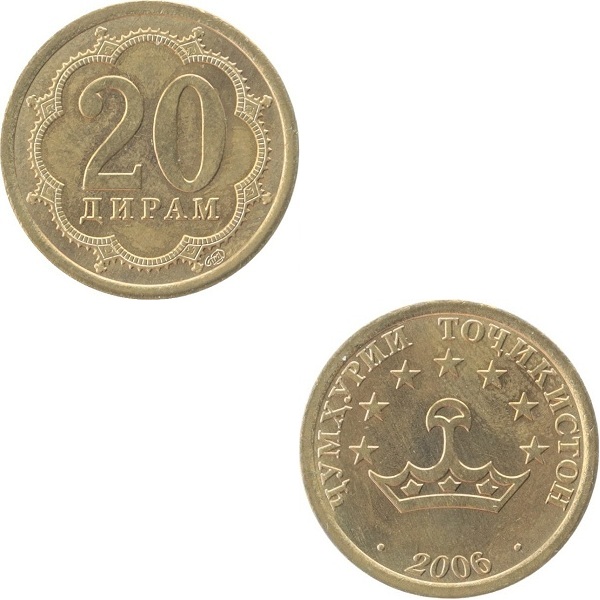 Таджикистан 20 Таджикистанских Дирам (2006) KM#