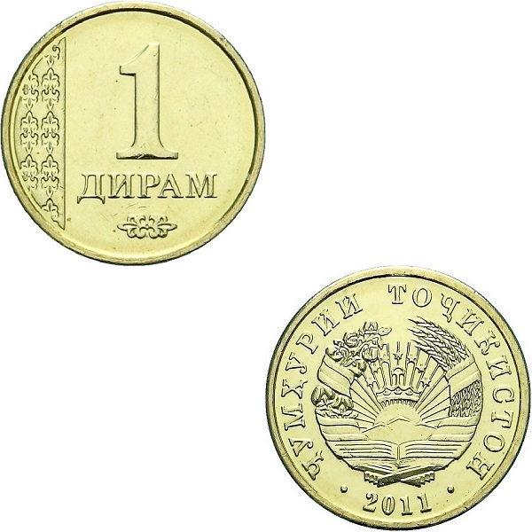Таджикистан 1 Таджикистанский Дирам (2011) KM#