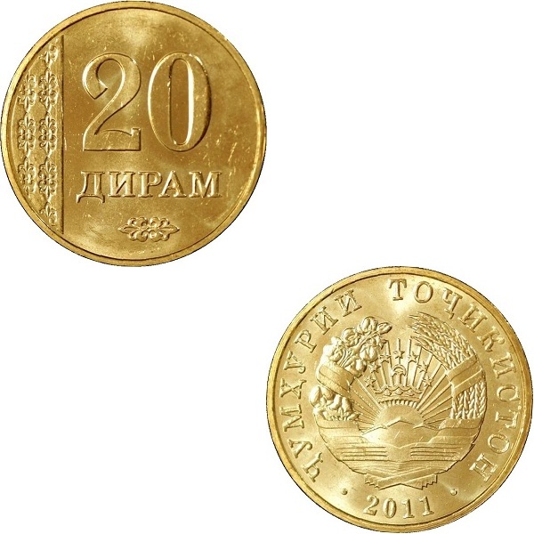 Таджикистан 20 Таджикистанских Дирам (2011) KM#