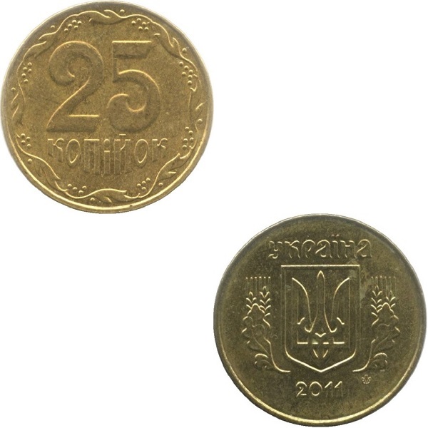 Украина 25(1) Украинских копеек (2011) KM#