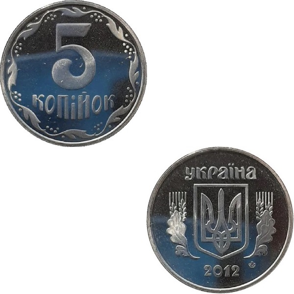 Ukraine 5 Ukrainian kopiyok (2012) KM#