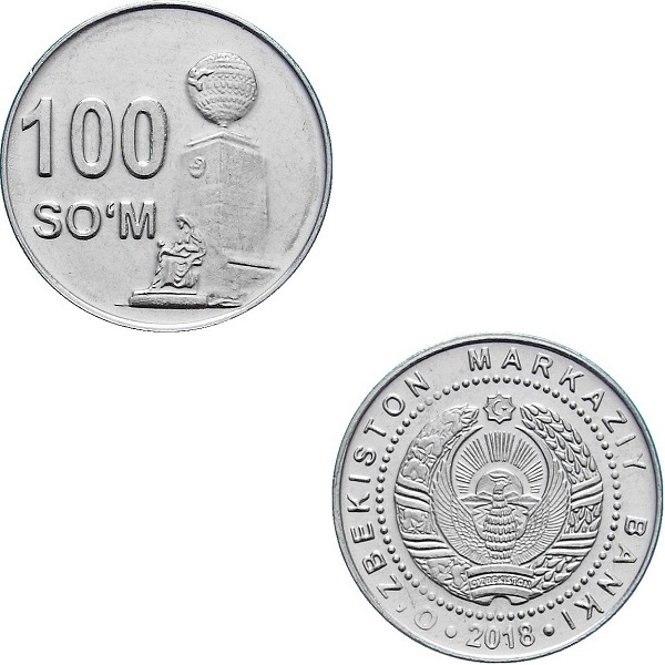 Узбекистан 100 Узбекистанских Сум (2018) KM#