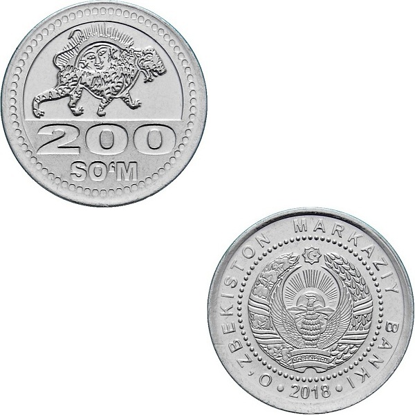 Узбекистан 200 Узбекистанских Сум (2018) KM#